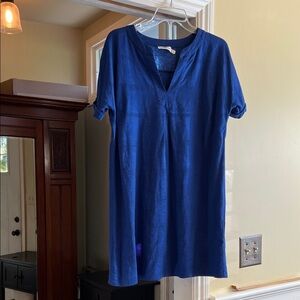 Vineyard Vines Linen/Rayon V-Neck Short Sleeve Dress